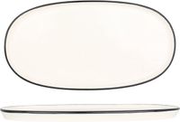Bonna Serveerschaal - Linea Black - Porselein - 30 cm - set van 2