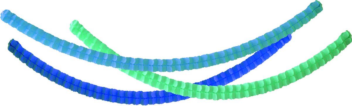 Folat Slingers Pastel 3 Meter Papier Blauw/groen 3 Stuks