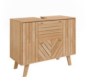 Vicco Lucie Wastafelonderkast – 80 x 65 cm met 2 laden Bamboe