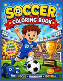 Soccer Coloring Book for Kids Ages 4–8: 50 Fun & Easy Soccer Coloring Pages