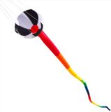 Hq kites BBiZZ Adventure in Sports B.V. Vliegerstaart Prism Tube Tail 20 ft. black and white TT20 Zwart 6 m