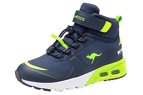 KangaROOS Kx-hydro Jongens Sneaker - Dk Navy Lime - Maat 28