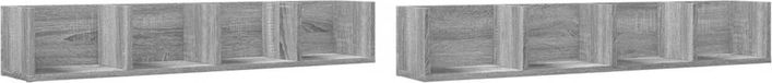 VidaXL Wandkasten 2 st 99x18x16,5 cm bewerkt hout grijs sonoma eiken