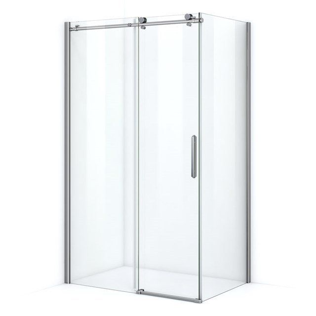Maxaro Douchecabine Crystal Allure 120x80cm met Schuifdeur Rond Rollersysteem