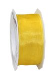 C.E. Pattberg Präsent 40 mm 25 m Bedraad Organza Lint 4-seizoenen Geel