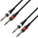 Adam Hall 3 Star Series 3m 2x 6.3mm Jack Mono to 2x 6.3mm Jack Mono audiokabel