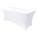 Obstal 180 cm stretch hoes voor standaard klaptafels, universele tafelhoes, rechthoekig, bescherming voor bruiloft, banket, feest, wit, ca. 183 cm lang x 76 cm breedte x 76 cm hoogte