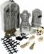 Smiffys Horror kerkhof set - Halloween decoratie met grafstenen - 24-delig