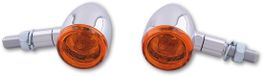 HIGHSIDER smart Bullet Light Clignotant Chrome/Orange E-homologué (set)