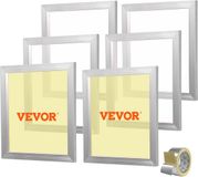 Vevor Zeefdrukkit, 6 Stuks Aluminium Zeefdrukframes, 18 X 20 Inch Zeefdrukframe met 160 Mesh