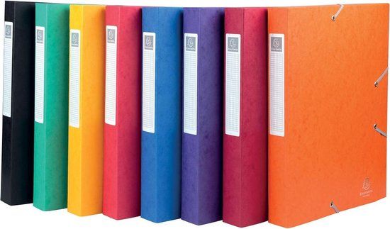 Exacompta Elastobox Cartobox rug van 4 cm geassorteerde kleuren