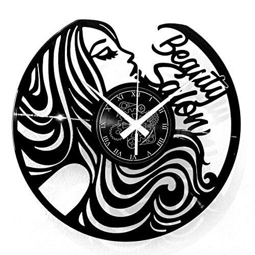 Instant Karma Clocks wandklok van vinyl voor de muur, cadeau-idee, vintage, handgemaakt, kapper Bellezza barber shop, beauty salon