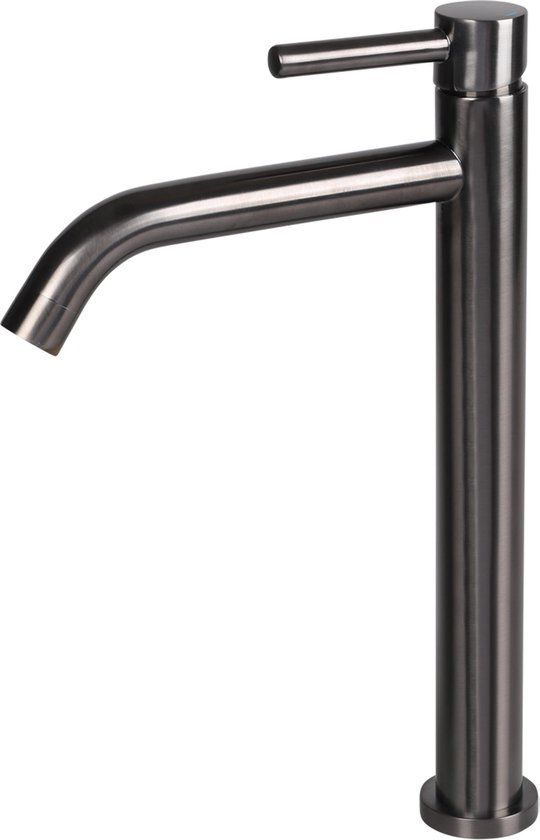 Differnz Wastafelkraan Hoog - Gebogen - Gun Metal