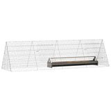 vidaXL Kippenhok zilver 215 x 55 x 55 cm Gegalvaniseerd staal