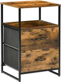 Homcom Stoffen Dressoir MDF Bruin 45x40x70,5cm