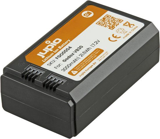 Jupio VB30 for Godox V1/V1 PRO/V850 Ⅲ/V860 Ⅲ (USB-C input) 3000mAh