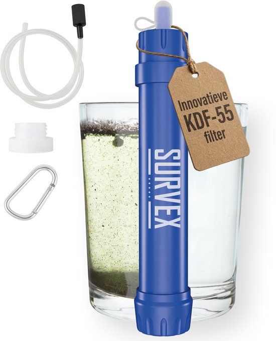 SURVEX Personal Water Filter Straw XL - Blue