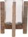 Bellatio design Bougeoir en bois sur pied - 17 cm
