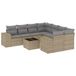 vidaXL 9-delige Loungeset met Kussens, Poly Rattan, Beige