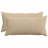 vidaXL Kussensloop - 2 stuks - HEERLEN - Taupe - 40 x 80 cm - Corduroy