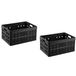 Sunware 6x - pliable grocery crates - storage crate - 46 litre - black - folding crates