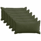 vidaXL - Kussensloop - 6 stuks - Corduroy - Groen - 40 x 80 cm