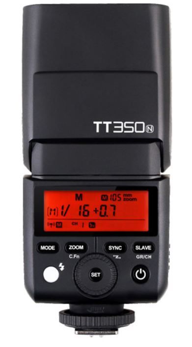 Godox TT350N Mini Thinklite TTL Flash for Nikon - Black