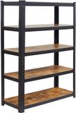 Merkloos Relaxdays Stellingkast - 500 kg - 200x100x40 cm - Industrieel - Zwart/Bruin