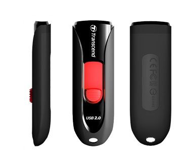 Transcend JetFlash 590 16GB USB 2.0 Flash Drive - Black