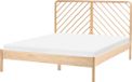 Beliani SEPHOS Tweepersoonsbed Lichtbruin 160 x 200 cm Dennenhout