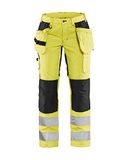 Blåkläder Dames werkbroek High Vis met stretch 7163-1811 - High Vis Geel/Zwart - D23