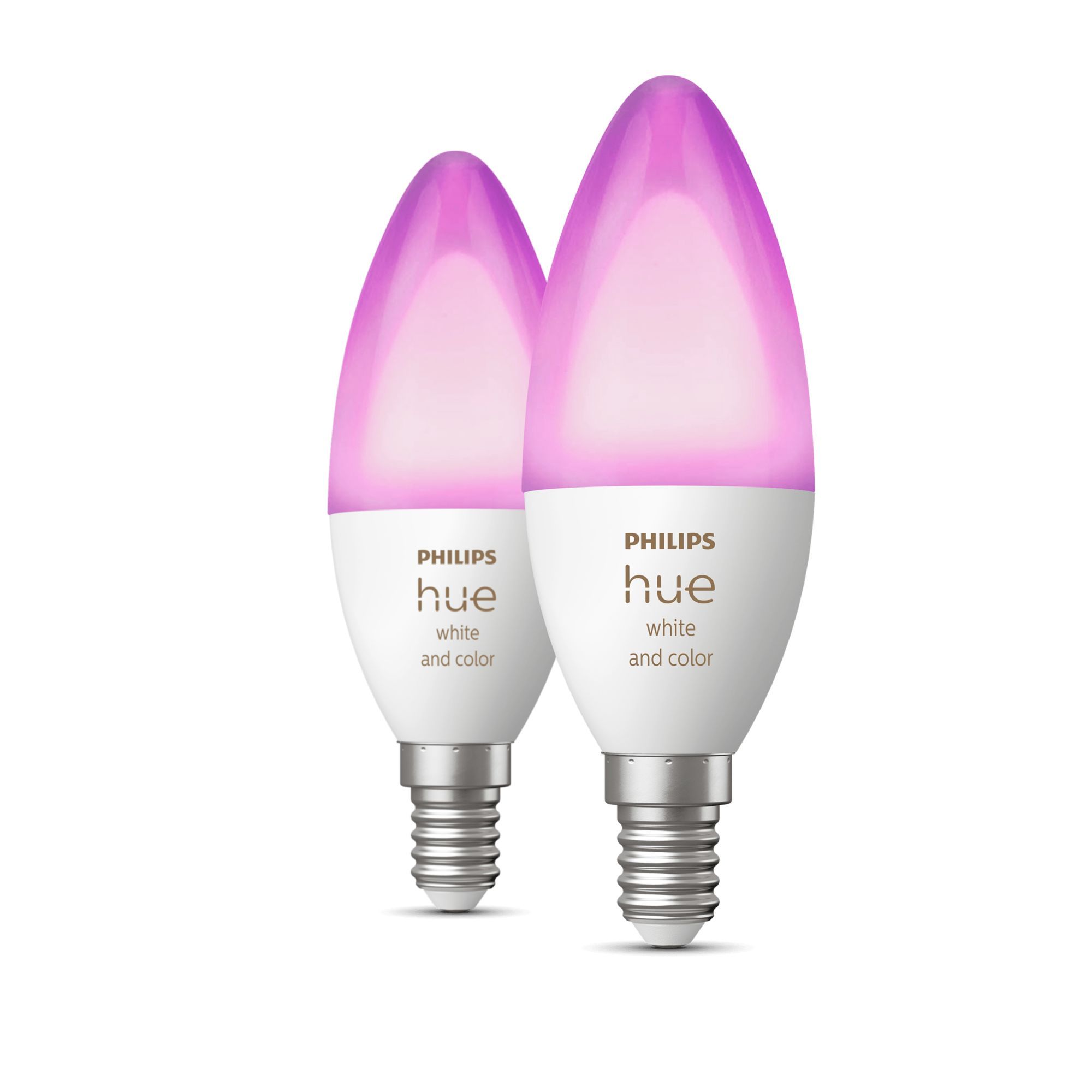 Philips Hue White and Color ambiance Losse kaarslamp E14 duopak - Wit
