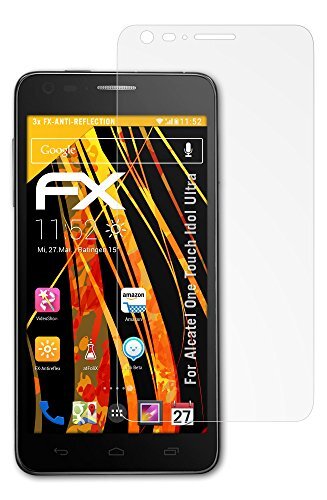 Displayschutz@FoliX atFoliX displaybeschermfolie Alcatel One Touch Idol Ultra (3 stuks) - FX-antireflex, antireflecterende premium beschermfolie