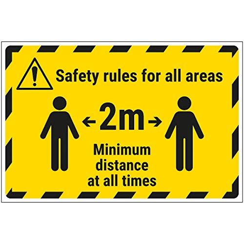 V Safety Work Area Rules Floor Sticker - 450mm x 300mm