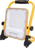 HOFTRONIC LED Bouwlamp Accu - 50 Watt - 6400K Daglicht wit - Verstelbare werklamp - IP65 Waterdicht - Geel