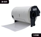DULA Brother DK-11247 Etiketten, 103 mm x 164 mm, Wit, Permanent, 5 Rollen