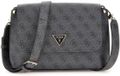 GUESS Meridian II Flap Crossbody Bag Coal Logo donkergrijs