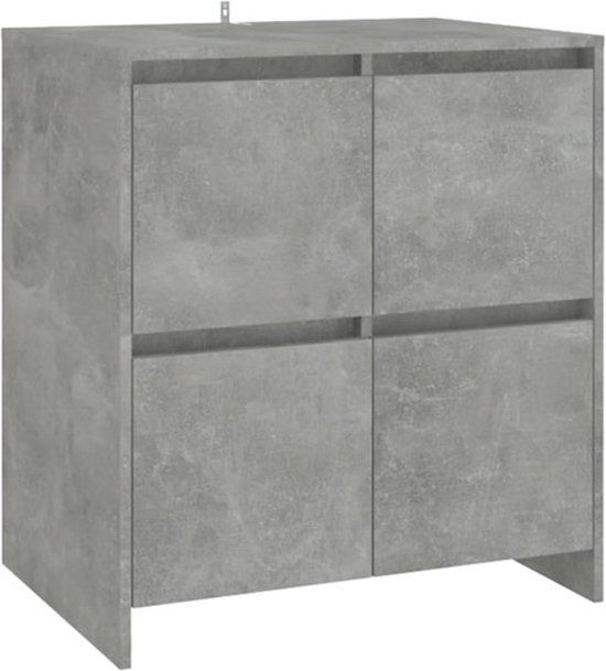 vidaXL Dressoir 70x41x75 cm bewerkt hout betongrijs