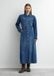 Comma Robe Bleu Coton Manches longues Hauteur mollet Taille 38