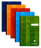 Clairefontaine 69602C Pak met 5 Notitieboekjes met Linnen Rug - 11x17 cm - 192 Pagina's Kleine Ruitjes - Wit Papier 90 g - Omslag Gecoat Karton - Willekeurige Kleuren