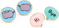 Pusheen The Carat Shop Pusheen De Kat Hi Bye Oorknopjes Set Goudkleurig