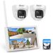 Merkloos Bewakingscameraset 5MP Buiten Draadloos 10 inch monitor 500 GB