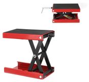 StarTech Motorfietslift Hydraulische schaarheffer - Draagvermogen tot 500 kg - Platform: 37 x 23 cm - Hefhoogte: 8,5–34 cm - Antislip rubberen voet - Rood