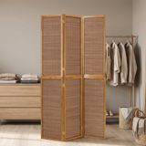 Homestyle4u Kamerscherm - 120x200 cm - 3-delig - bamboe stutten