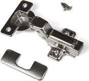 Sotech 6 stuks SOFT-CLOSE komscharnieren 105° Binnenaanslag T45 met montageplaten en schroeven en snelmontage KLIP, getest met 50000 cycli SO-T45