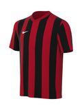 Nike Voetbalshirt Dri-fit Striped Division V - Rood/zwart/wit Kids, maat L: 147-158 cm