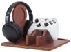 Elzusha - Manette de jeu et support de casque en bois avec système de rangement