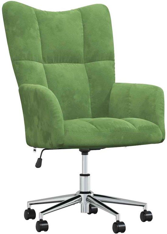vidaXL Relaxstoel fluweel lichtgroen