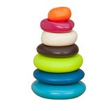 B. toys Stapeltoren – motoriekspeelgoed om te stapelen en te sorteren, educatief speelgoed, kleurrijke ringen, babyspeelgoed vanaf 6 maanden (7 delen)