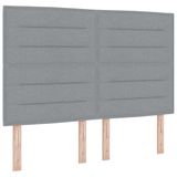 vidaXL Boxspring bed met matras Lichtgrijs 200 x 160 cm Stof